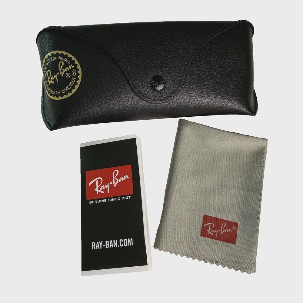 Ray-Ban Sunglasses Case, Authentic Luxottica Case, Gold Seal Cloth & Booklet